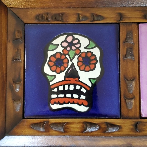 Day of the Dead wooden tray - Picture 2 of 4
